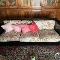 Divano Saratoga anni 70 laccato nero