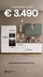 CUCINA 375 CM COMPLETA DI 6 ELETTRODOMESTICI