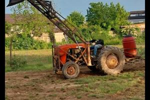 trattore same con caricatore frontale