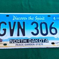 Targa auto vintage U.S.  del North Dakota del 2003