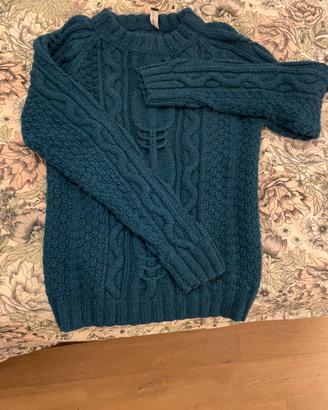 Maglione Dolce&Gabbana FATTO A MANO blu intenso