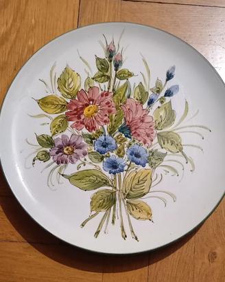 Piatto floreale da appendere