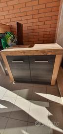 Mobile bagno moderno color legno mogano scuro