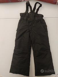 salopette sci pantaloni neve bambino taglia 5 anni