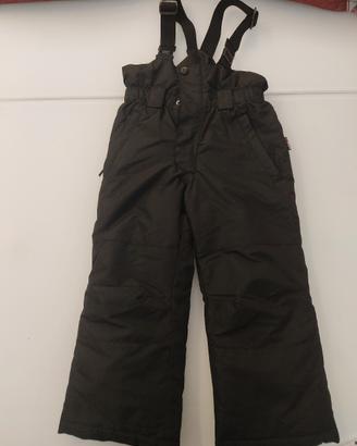 salopette sci pantaloni neve bambino taglia 5 anni