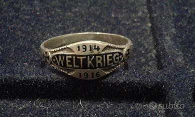 Anello Argento WW1 Croce Germania Prussia