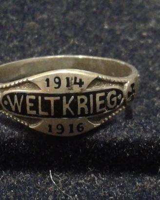 Anello Argento WW1 Croce Germania Prussia