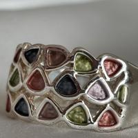 Anello con smalti multicolore 