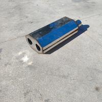 scarico centrale in acc.inox artigianale da 65mm