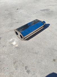 scarico centrale in acc.inox artigianale da 65mm