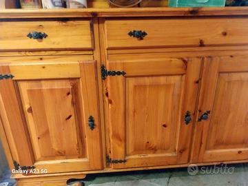 credenza 8 ante tota arte povera in Pino naturale 