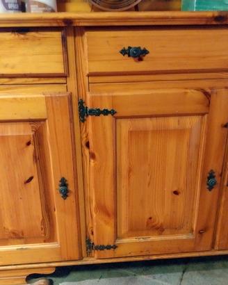 credenza 8 ante tota arte povera in Pino naturale 