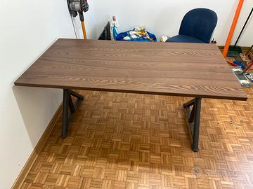 Scrivania Ikea Idasen 160x80 cm marrone/grigio scu