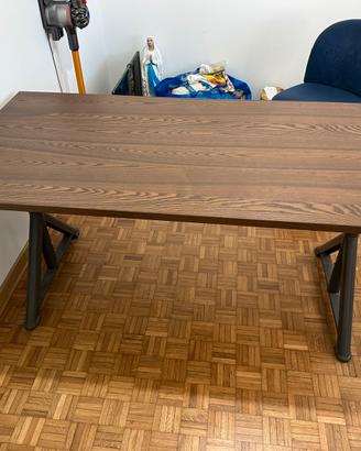 Scrivania Ikea Idasen 160x80 cm marrone/grigio scu