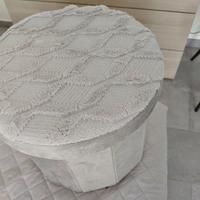 Pouf contenitore grigio 