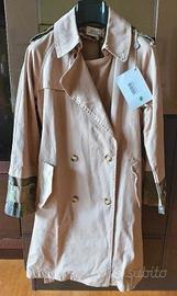 Trench Vicolo beige con inserti camo, tg.S donna