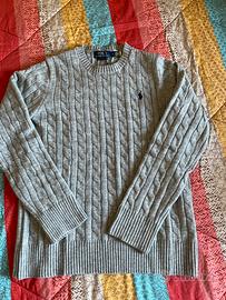 maglioncino polo raph lauren grigio taglia s