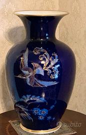 VASO PORCELLANA BAVARIA CON SMALTI ED ORO ZECCHINO