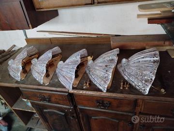 4 Plafoniere/Lampade in vetro