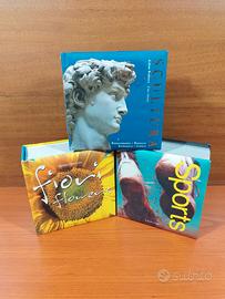 3 Libri illustrati: Sculture - Fiori - Sports -