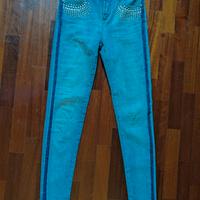 jeans Denny Rose skinny tg 28 effetto used borchie