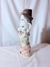 Clown hobo vintage in ceramica del 1950