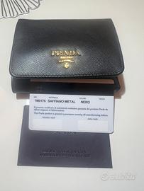 Portafoglio Prada originale in vera pelle