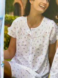 Camicia da notte batista di cotone Lincialor