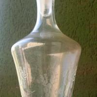 SERVIZIO VINO / MARSALA IN VETRO SERIGRAFATO 1950