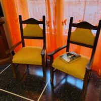 Set 2 poltroncine d'epoca da restaurare