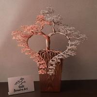 BONSAI IN RAME PURO ROSSO E STAGNATO,ARTE PURA