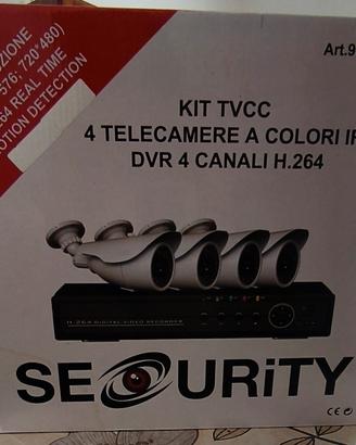 Kit TVCC 4 telecamere a colori IR
