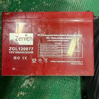 BATTERIA ZENITH AGM ZGL12077 100AH LENTA SCARICAX2