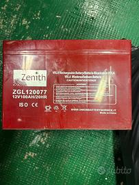 BATTERIA ZENITH AGM ZGL12077 100AH LENTA SCARICAX2