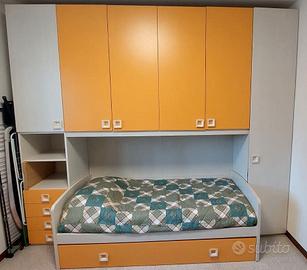 Armadio Alfa 6 ante + 4 cassetti + 2 letti