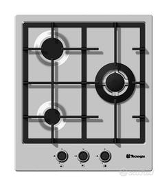 Piano cottura Acciaio inox 3 Fuochi gas