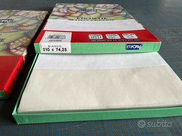 Etichette in carta adesiva 210x74,5 mm