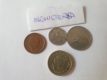 4 monete inglesi