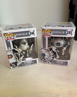 funko pop portal 2: atlas#245 e p-body #246