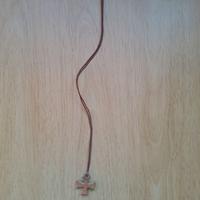 Collana Pendente Croce Legno Naturale