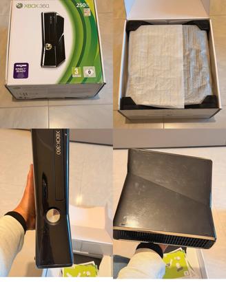 Xbox 360 slim+ kinect + 4 giochi + 3 controller