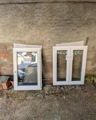 2 Finestre bianche PVC 80x120 e 100x120