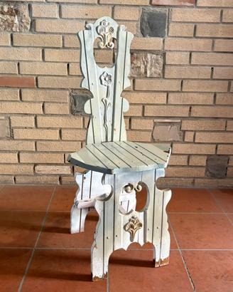 Antica sedia alpina tirolese Shabby chic