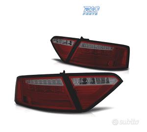 FANALI AUDI A5 07-11 LIGHT BAR ROSSO FUMÉ