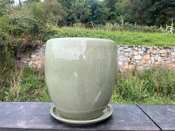 4 vasi terracotta con sottovaso