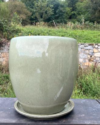 4 vasi terracotta con sottovaso