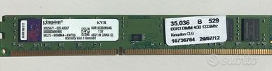 Memoria Kingston 4GB DDR3 1333 Mhz