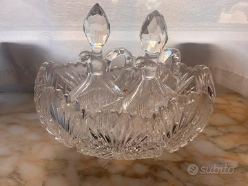 Set oliera e acetiera vetro cristallo