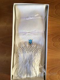 Set di tre asciugamani in lino vintage e frange