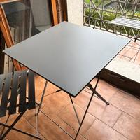 Set balcone 3 pezzi in acciaio grigio-antracite
